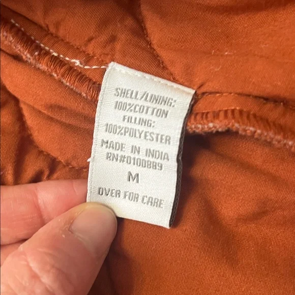 Keren Hart Cropped Quilted Jacket Burnt Orange/Rust Color Size M - Picture 8 of 10